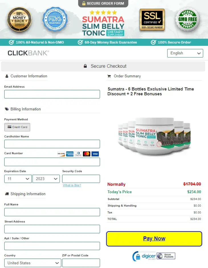 100% Secure Checkout - ClickBank Payment Gateway